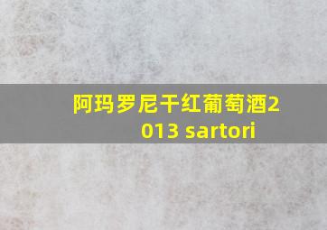 阿玛罗尼干红葡萄酒2013 sartori